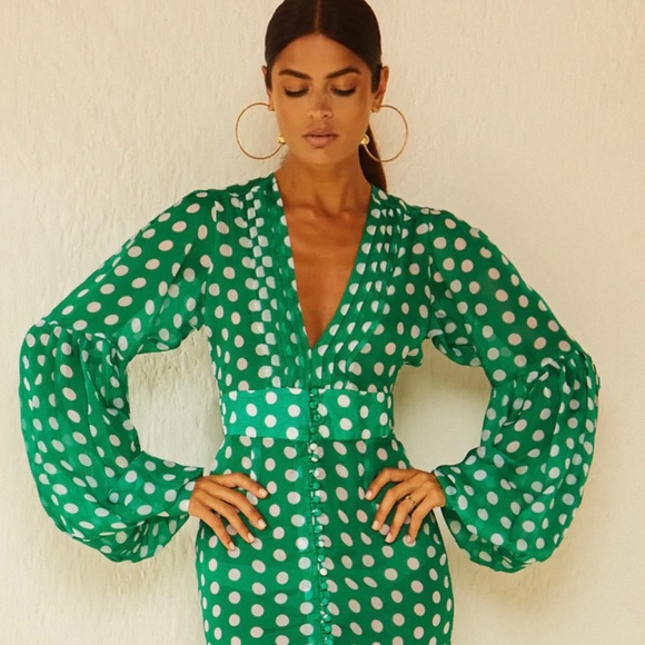 Alexandra Miro Dresses | Alexandra Miro Gaia Dress Green Spot | Color: Green | Size: Xs | Rvmpmycloset's Closet